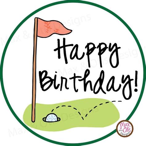 Printable Hershey Kiss Stickers Golf Happy Birthday Golf Happy