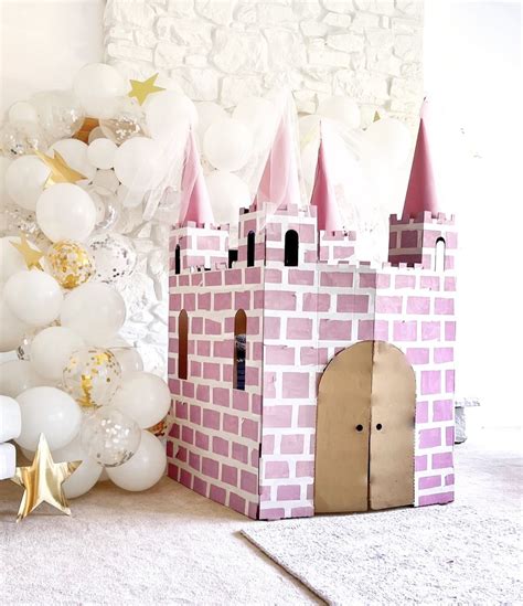 Cardboard Princess Castle Diy Upgrade Princess Theme Birthday