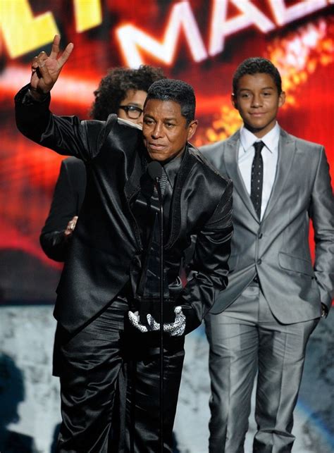 Jermaine Jackson With His Sons Jeremy And Jaafar At American Music Awards Jaafar Jackson Photo