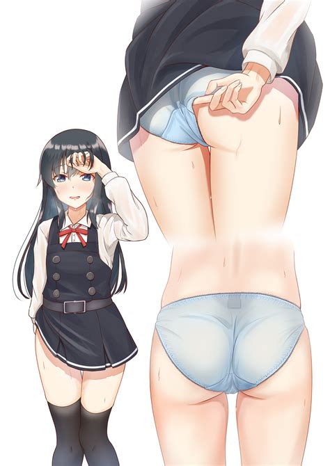 Rule 34 Adjusting Clothes Adjusting Panties Asashio Kantai Collection Ass Belt Belt Buckle