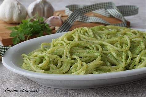 Spaghetti Al Pesto Di Prezzemolo Ricetta Ricette Cibo Etnico