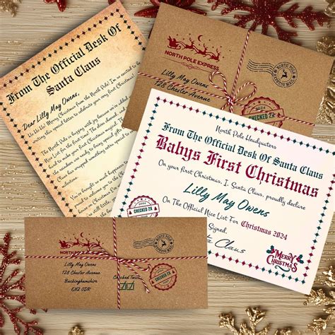 Custom Babys First Christmas Letter Personalised Nice List
