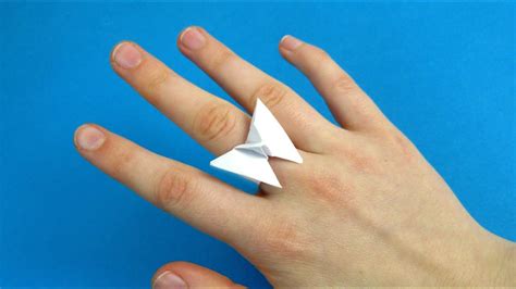 How To Make A Ring Out Of Paper Origami Ring Youtube