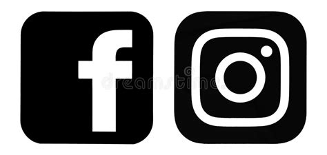 Set of Colored Facebook and Instagram Icon. Editorial Photo - Illustration of white, brand ...