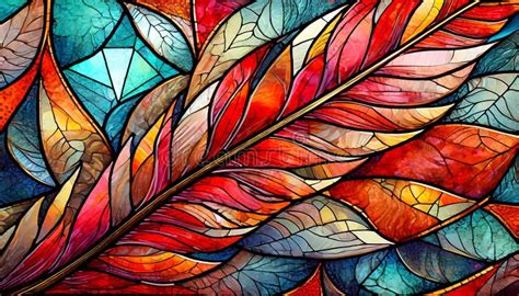 Ai Generated Illustration Of A Creative Artwork Of A Vibrant Stained Glass Design Stock Image