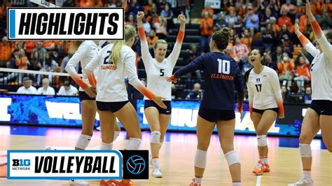 Northwestern At Illinois Highlights Big Ten Volleyball Sept 24