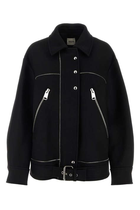 Khaite Black Wool Blend Bomber Jacket Grailed