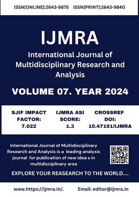 International Journal Of Multidisciplinary Research And Analysis