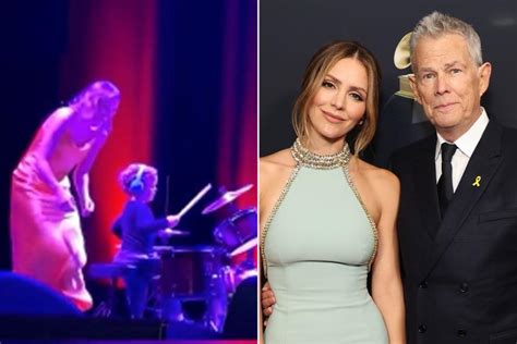 Katharine Mcphee And David Fosters Son Plays Drums On Stage As Their