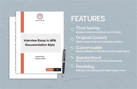 Interview Essay In Apa Documentation Style Template In Word Pdf