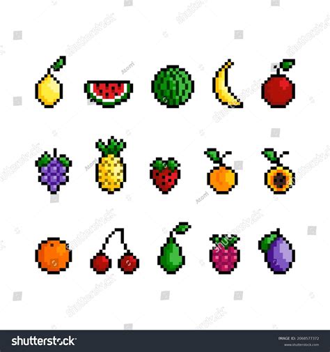 6705 Pixel Art Fruit 图片、库存照片和矢量图 Shutterstock