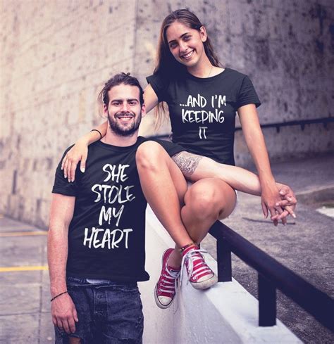 A His And Hers Tee Shirt To Show How Much You Care Cute Couple Shirts Couple T Shirt Cute