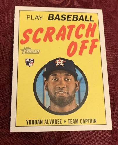 Yordan Alvarez 2020 Topps Heritage SCRATCH OFFRC 2 Houston Astros