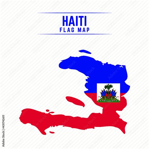 Flag Map of Haiti. Haiti Flag Map Stock Vector | Adobe Stock