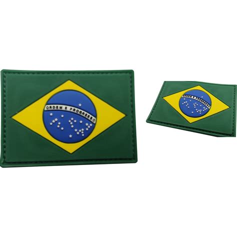 Bandeira Do Brasil Emborrachado Airsoft Patches Shopee Brasil