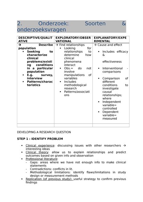 Ond Meth H Samenvatting Hoofdstuk Van Onderzoeksmethoden En