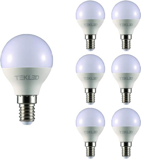 Tekled® P45 Golf Ball Led Bulbs E14 Small Edison Screw Energy Saving 6w Light Bulb 50w