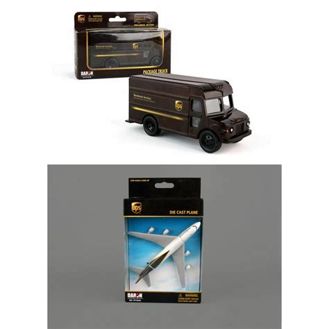 Toy UPS Truck & Plane Diecast Delivery Vehicle Package - Two Diecast ...