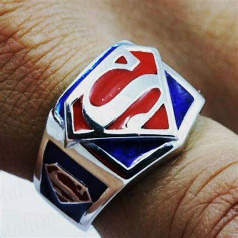 Superman Ring Silver Men Ring Sterling Silver Superman Silver