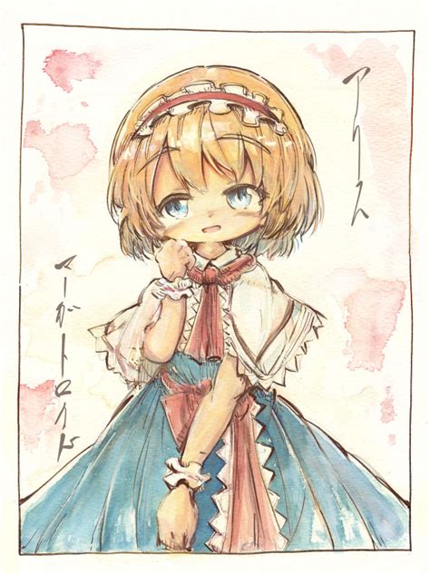 The Big Imageboard Tbib 1girl Alice Margatroid Bangs Blonde Hair Blue Dress Blue Eyes