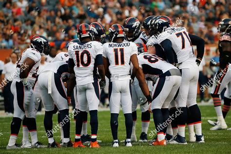 Denver Broncos Huddle During First Half Editorial Stock Photo Stock