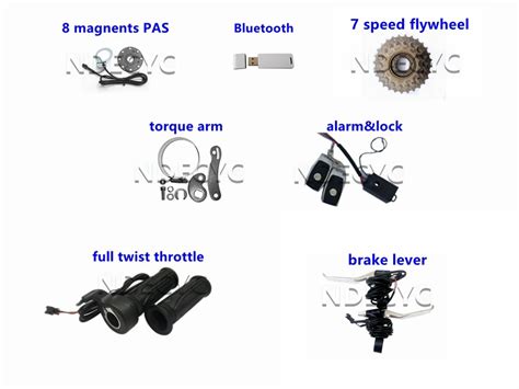 US Stock NBpower 170mm 190mm Dropout 72v 3000W Fat Bike Kit With Alarm