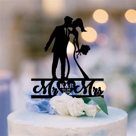 Buy African American Couple Wedding Cake Topper Silhouette Wedding Cake