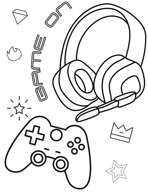 Gaming Coloring Pages Gaming Pdf Gaming Printables Gamer Coloring