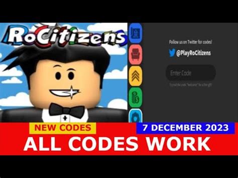 ALL CODES WORK Classic Map RoCitizens ROBLOX DECEMBER 7 2023