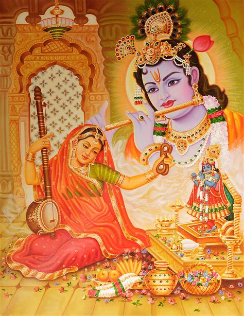 Meera Bai And Krishna Painting By Vishal Gurjar Fine Art America