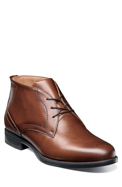 Florsheim Leather Midtown Waterproof Chukka Boot In Cognac Brown For