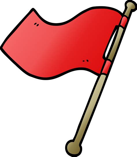 Cartoon Doodle Red Flag 40965972 Png