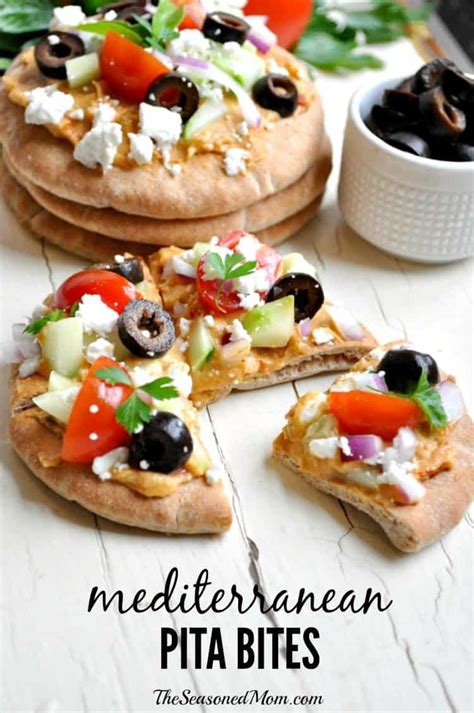 Mediterranean Pita Bites - The Seasoned Mom