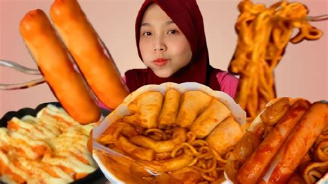 Mukbang Lawson Rabokki🍜 Odeng🍢 And Hot Chicken Mayo🍛 Youtube