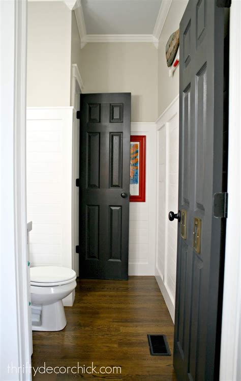 How To Paint White Interior Doors Black Thrifty Decor Chick Thrifty