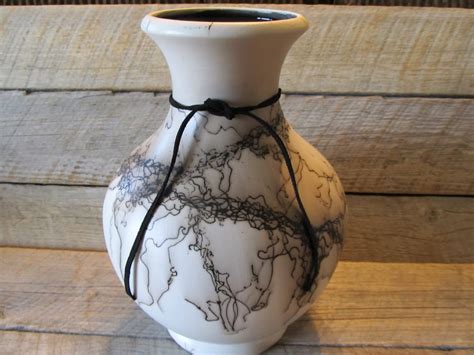 Sheridan Vase Horse Hair Pottery Made In Wyoming Etsy