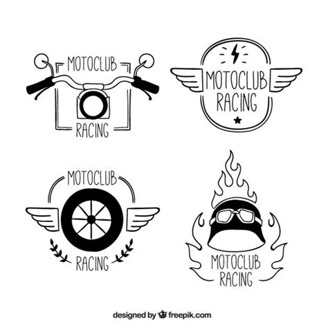 Four Different Logos For Motorcycles And Racing