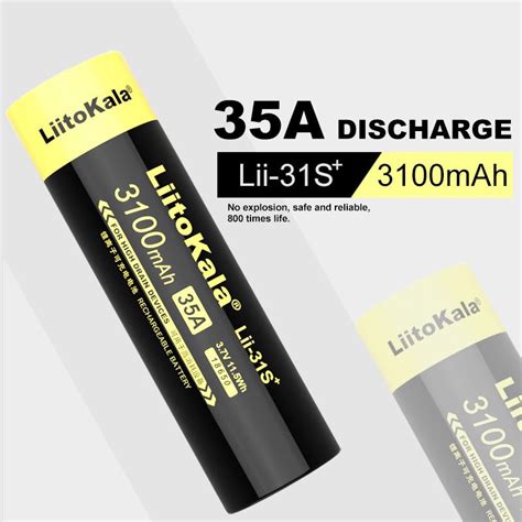 Buy LiitoKala 18650 Battery Lii 31S 3 7V 3100mA 12W Li Ion Lithium