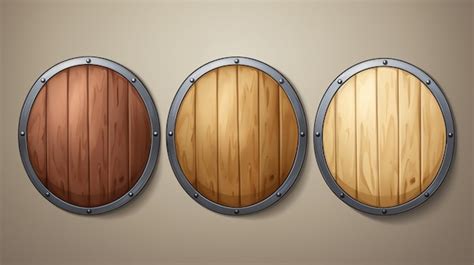 Premium Vector Four Round Wooden Barrels With A Wooden Frame That