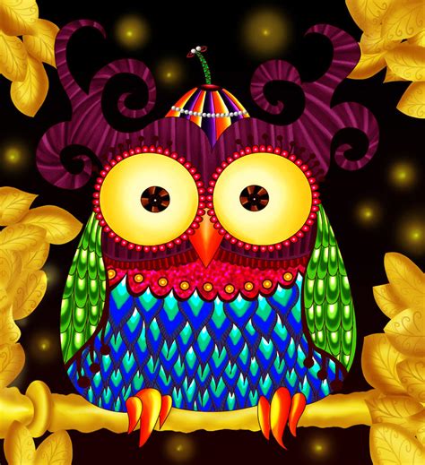 Golden Owl By Violetametalico On Deviantart