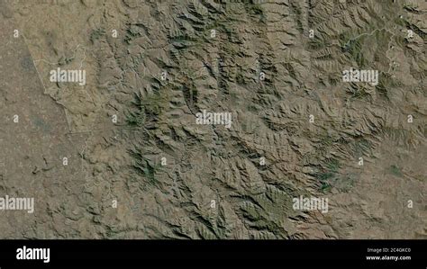 Mohale S Hoek District Of Lesotho Satellite Imagery Shape Outlined