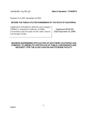 Fillable Online Docs Cpuc Ca U G To Amend Its Certificate Of Public