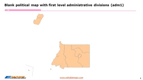 Equatorial Guinea Map With 8 Provinces And 28 Districts Editable