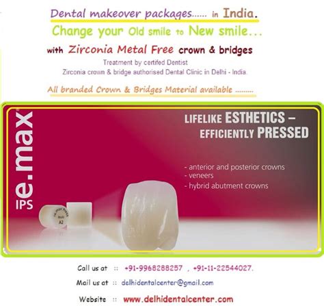 Zirconia Dental Crown Procedure In Delhi Delhi Dental Center
