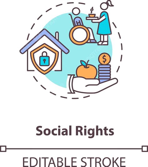 Social Rights Concept Icon Illustration Social Work Needs Vector Illustration Social Work