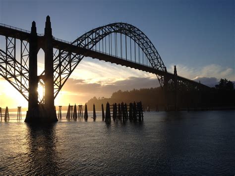 Newport Oregon Bridge at Sunset 101 Free Photo Download | FreeImages