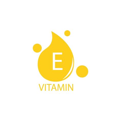 Premium Vector | Vitamin E icon logo vector