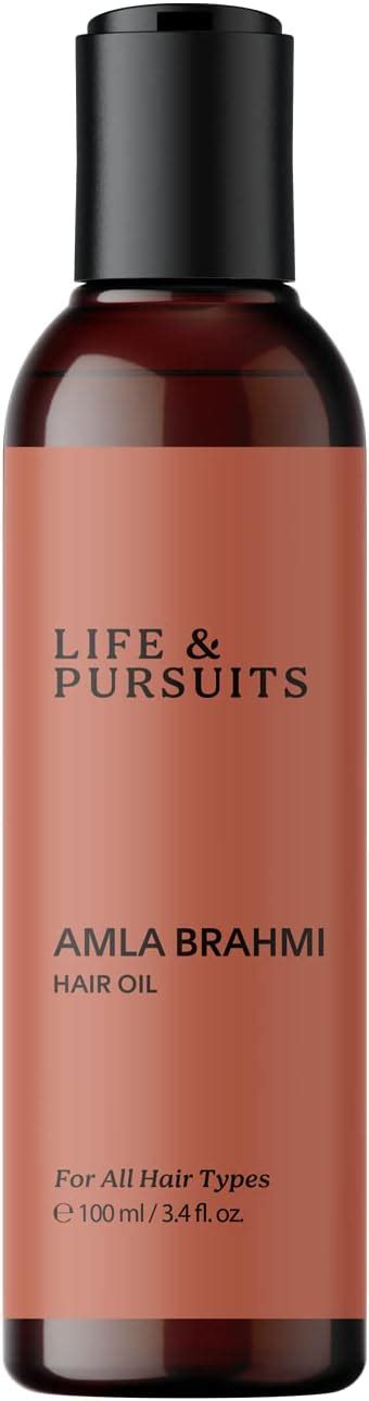 Life And Pursuits Organic Amla Brahmi Hair Oil 100 Ml For Hair Growth With Triphala Hibiscus