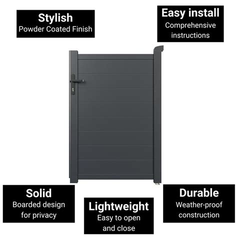 Billyoh Nova Pedestrian Full Privacy Aluminium Garden Gate