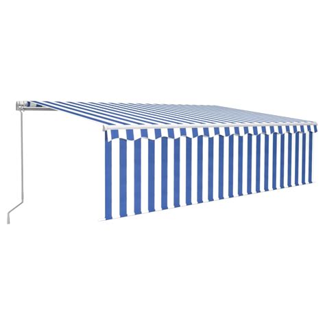 Toldo Retr Til Manual Estore M Azul E Branco Loja Sitio Da Magia